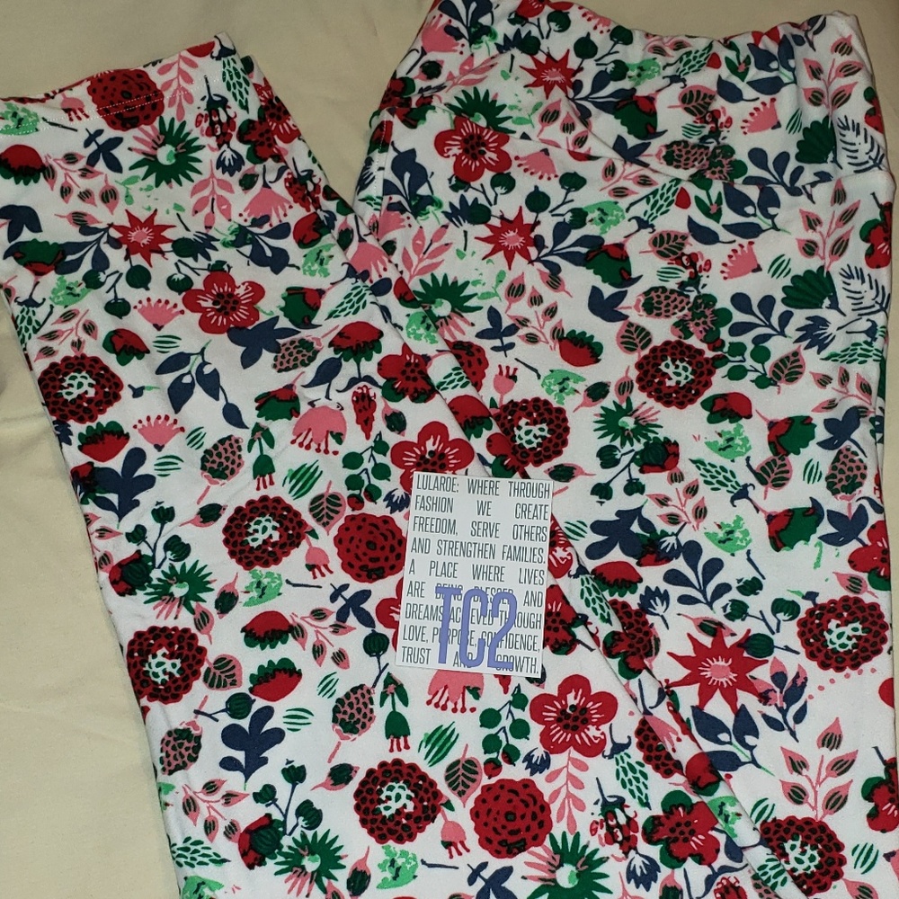 LULAROE TC2 FLORAL LEGGINGS